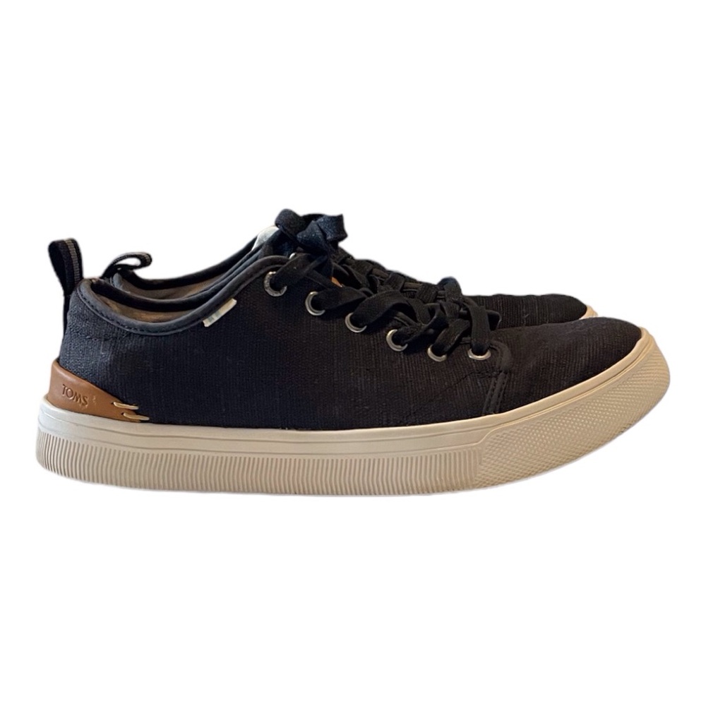 Toms Men's Black Fabric Vans, 8